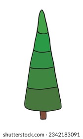 Christmas tree illustration image. 
Hand drawn image artwork of a christmas tree. 
Simple cute original logo.
Hand drawn vector illustration for posters, cards, t-shirts.