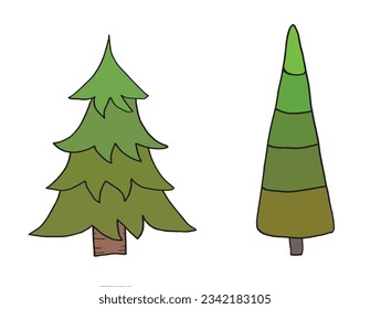 Christmas tree illustration image. 
Hand drawn image artwork of a christmas tree. 
Simple cute original logo.
Hand drawn vector illustration for posters, cards, t-shirts.