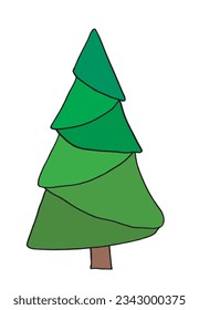 Christmas tree illustration image. 
Hand drawn image artwork of a christmas tree. 
Simple cute original logo.
Hand drawn vector illustration for posters, cards, t-shirts.