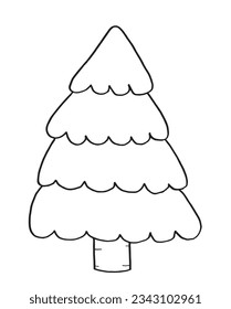 Christmas tree illustration image. 
Hand drawn image artwork of a christmas tree. 
Simple cute original logo.
Hand drawn vector illustration for posters, cards, t-shirts.