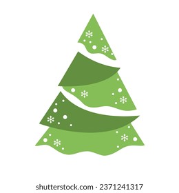 christmas tree illustration isolated design