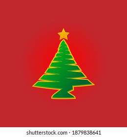Ilustración de árbol de Navidad diseño vectorial moderno