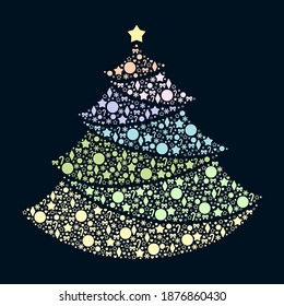 Christmas tree, illustration in vector