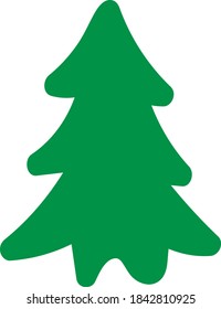 Christmas Tree Illustration Vector Art for Brush Stamp