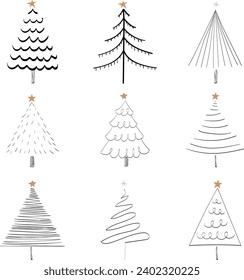Diseño vectorial de ilustración de árbol de Navidad