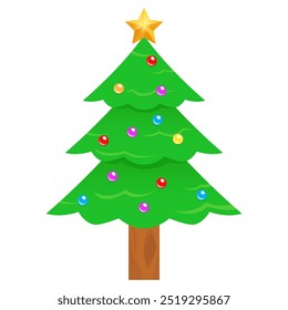 Christmas Tree Illustration, Vector Design