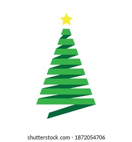 Christmas tree illustration vector graphic