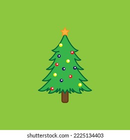 gráfico vectorial de ilustración de árbol de navidad.