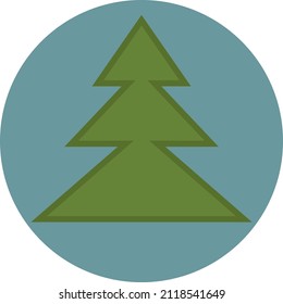 Árbol de Navidad, ilustración, vector sobre un fondo blanco.