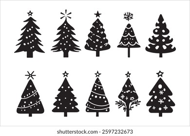 Christmas Tree Illustration Vector Pack
