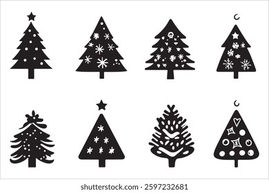 Christmas Tree Illustration Vector Pack
