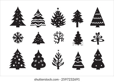 Christmas Tree Illustration Vector Pack

