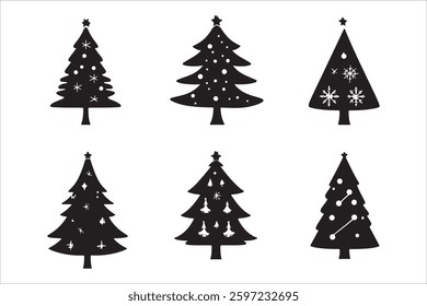 Christmas Tree Illustration Vector Pack
