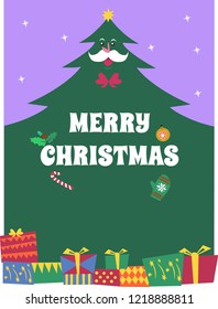 christmas tree invitation background template