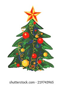 Christmas tree isolated