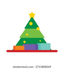 Árbol de Navidad aislado gráfico Illustrator