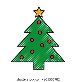 christmas tree isolated icon
