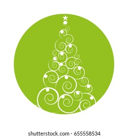 christmas tree isolated icon