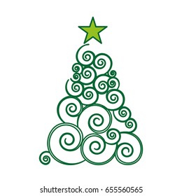 christmas tree isolated icon