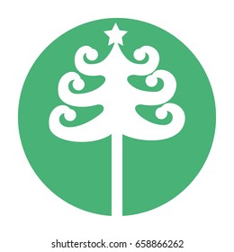 christmas tree isolated icon