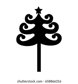 christmas tree isolated icon