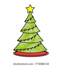 christmas tree isolated icon