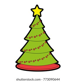 christmas tree isolated icon