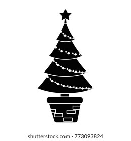 christmas tree isolated icon