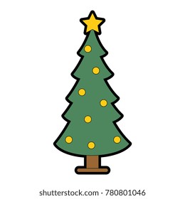 christmas tree isolated icon