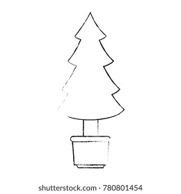 christmas tree isolated icon