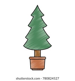 christmas tree isolated icon