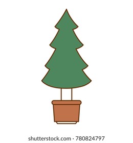 christmas tree isolated icon