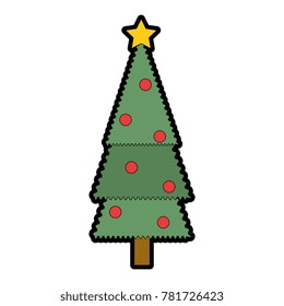 christmas tree isolated icon