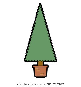christmas tree isolated icon