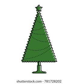 christmas tree isolated icon