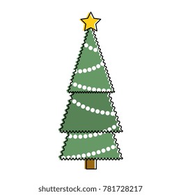 christmas tree isolated icon