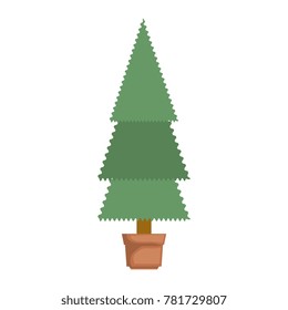 christmas tree isolated icon