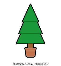 christmas tree isolated icon