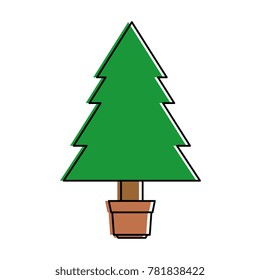 christmas tree isolated icon