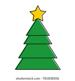 christmas tree isolated icon