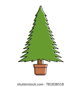 christmas tree isolated icon