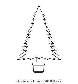 christmas tree isolated icon