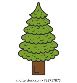 christmas tree isolated icon