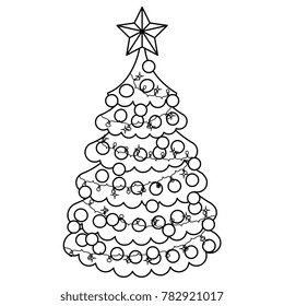 christmas tree isolated icon