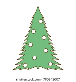 christmas tree isolated icon