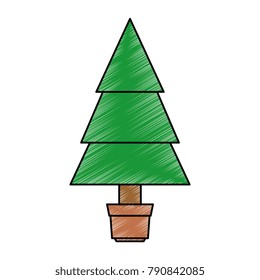 christmas tree isolated icon