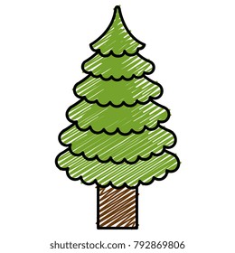 christmas tree isolated icon