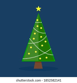 Christmas tree. isolated on background. vector illustration