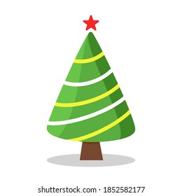 Christmas tree. isolated on background. vector illustration