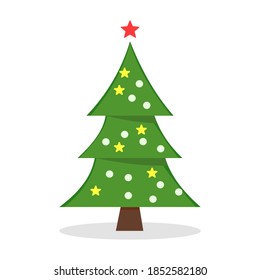 Christmas tree. isolated on background. vector illustration